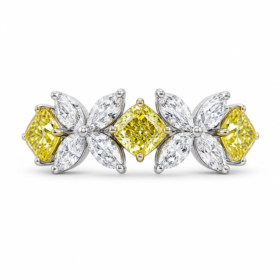 5.70 CT Lab-Grown Diamond Cluster Ring in 14K Gold (D–F / VS1–VS2)