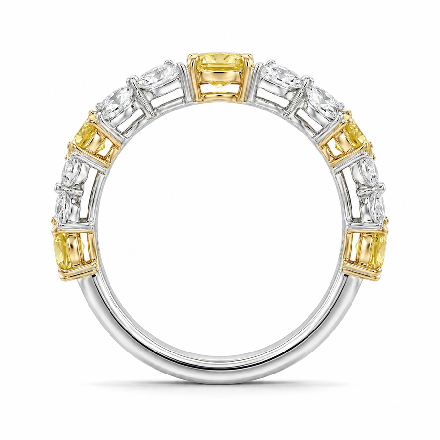 5.70 CT Lab-Grown Diamond Cluster Ring in 14K Gold (D–F / VS1–VS2)