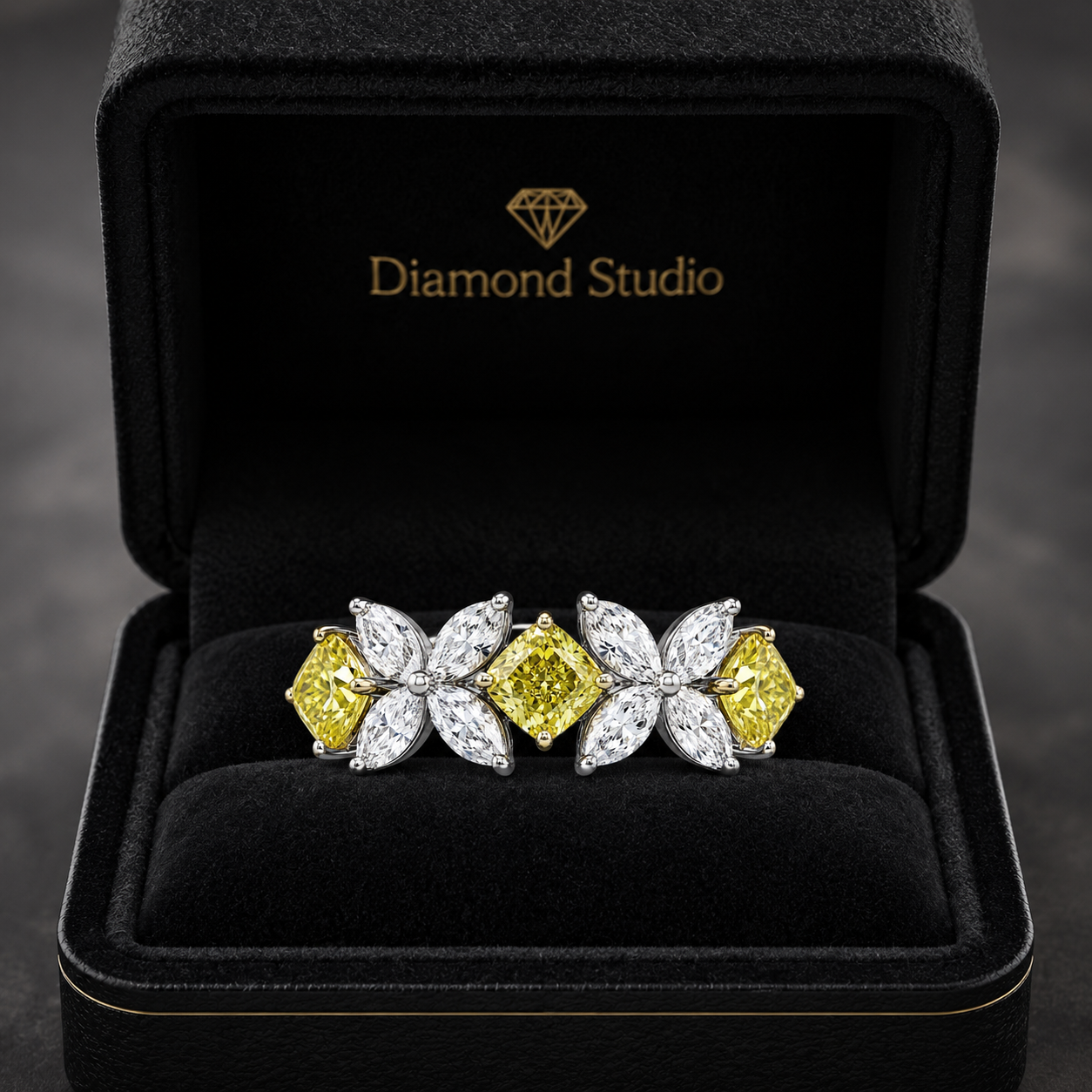 5.70 CT Lab-Grown Diamond Cluster Ring in 14K Gold (D–F / VS1–VS2)