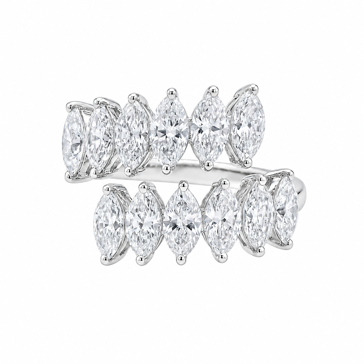 3.10 CT Lab-Grown Diamond Prong Ring in 14K Gold (D–F / VS1–VS2)