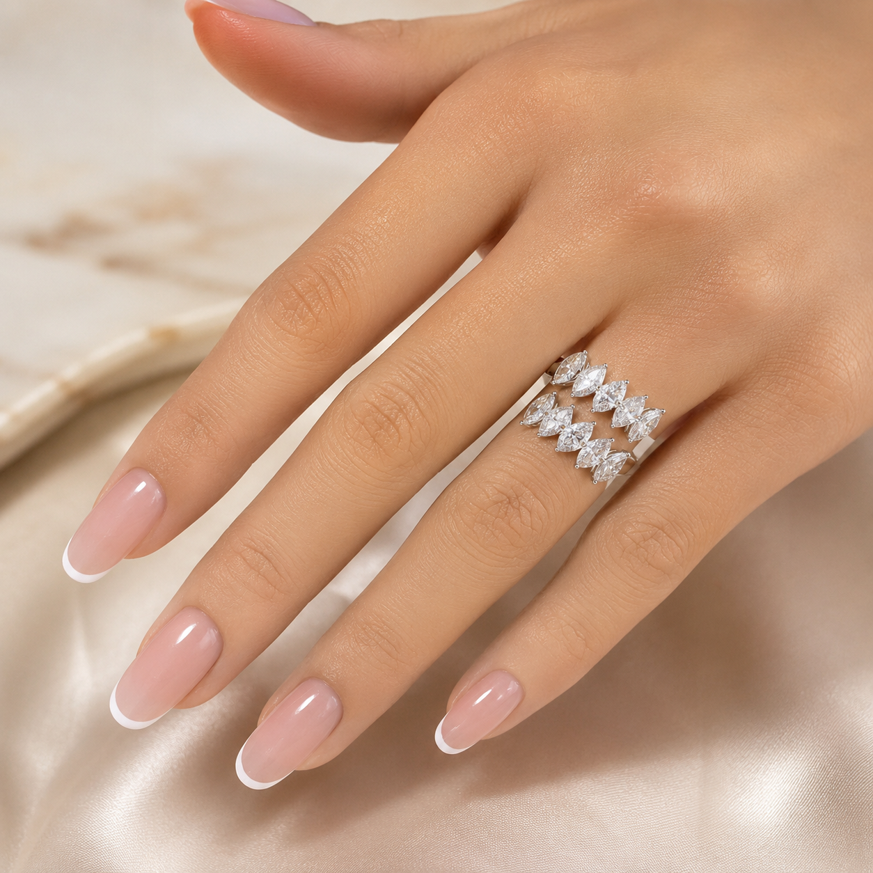 3.10 CT Lab-Grown Diamond Prong Ring in 14K Gold (D–F / VS1–VS2)