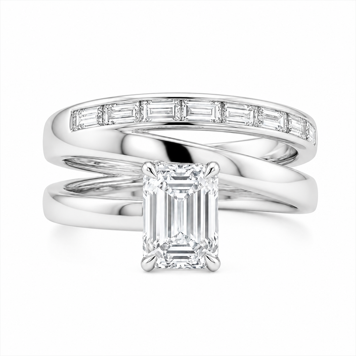 1.90 CT Lab-Grown Diamond MonÃ©l Ring in 14K White Gold (Dâ€“F / VS1â€“VS2) from Diamond Studio