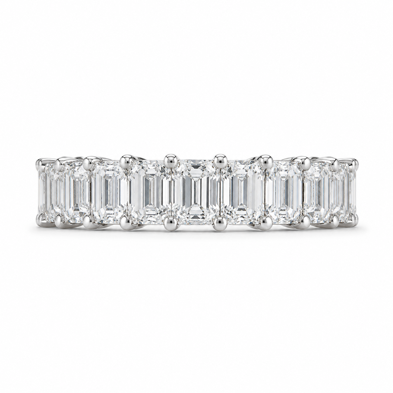 3.30 CT Lab-Grown Diamond Prong Ring in 14K White Gold (D–F / VS1–VS2)