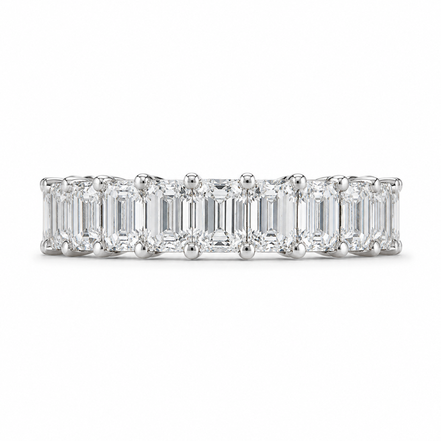 3.30 CT Lab-Grown Diamond Prong Ring in 14K White Gold (D–F / VS1–VS2)