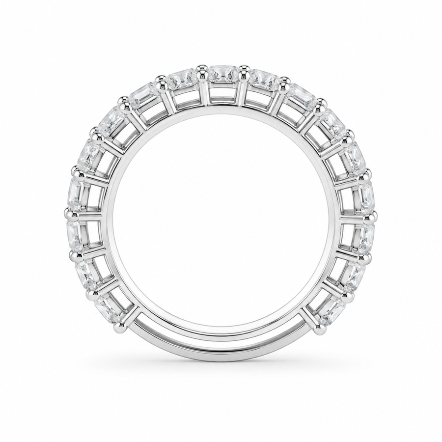 3.30 CT Lab-Grown Diamond Prong Ring in 14K White Gold (D–F / VS1–VS2)