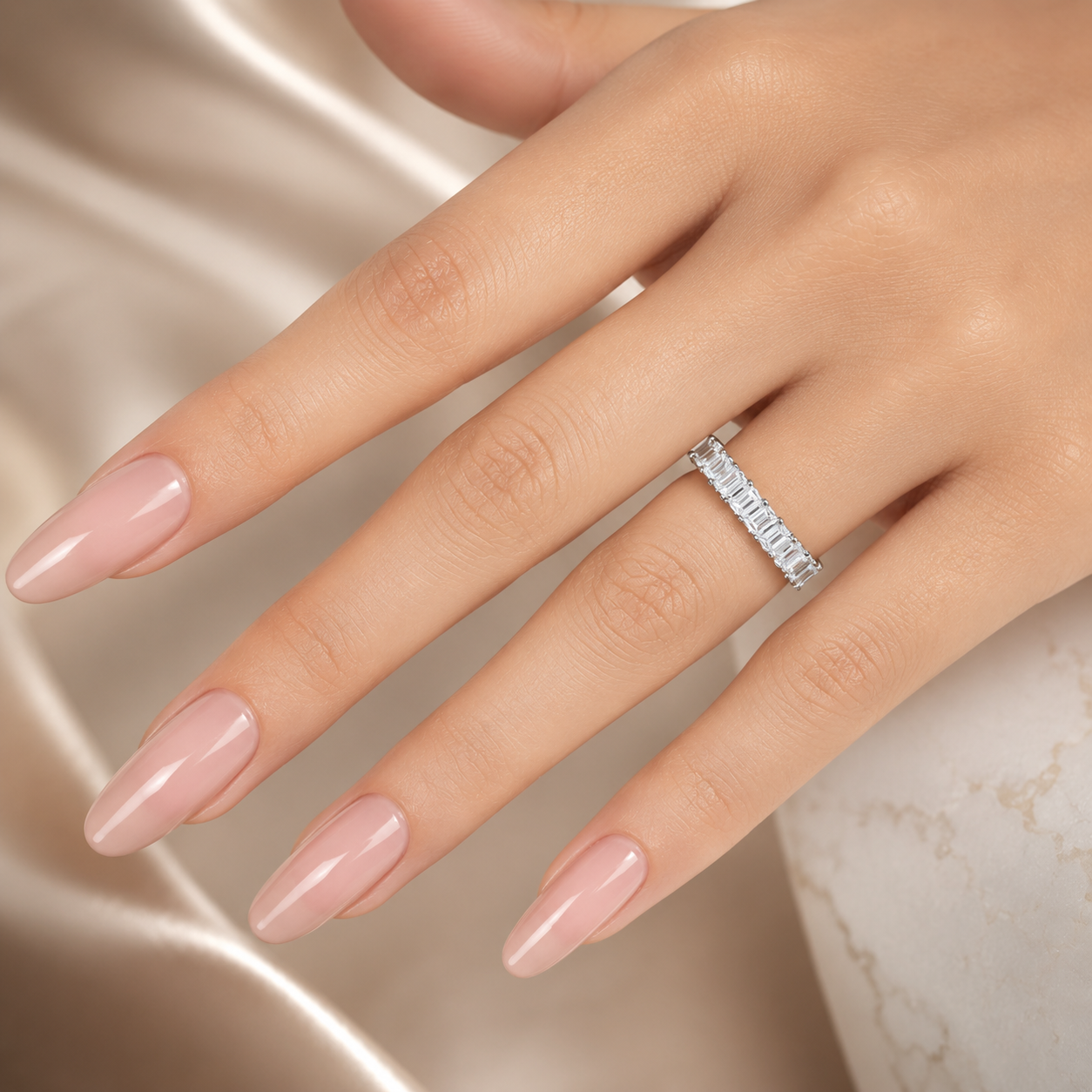 3.30 CT Lab-Grown Diamond Prong Ring in 14K White Gold (D–F / VS1–VS2)