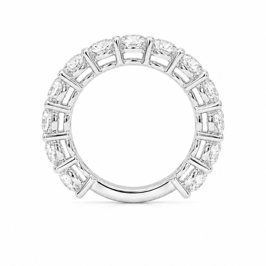 3.20 CT Lab-Grown Diamond Eternity Ring in 14K White Gold (D–F / VS1–VS2)