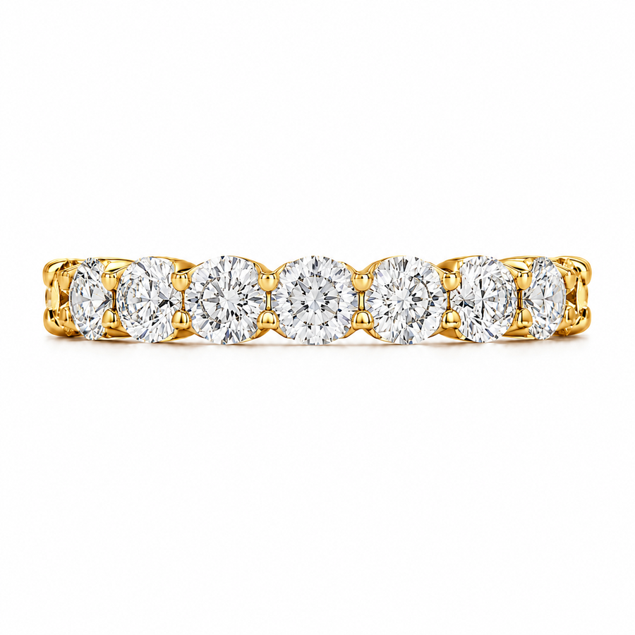3.20 CT Lab-Grown Diamond Eternity Ring in 14K White Gold (D–F / VS1–VS2)
