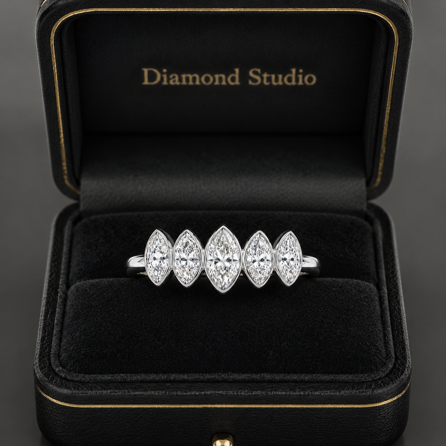 1.10 CT Lab-Grown Diamond Band Ring in 14K White Gold (D–F / VS1–VS2)