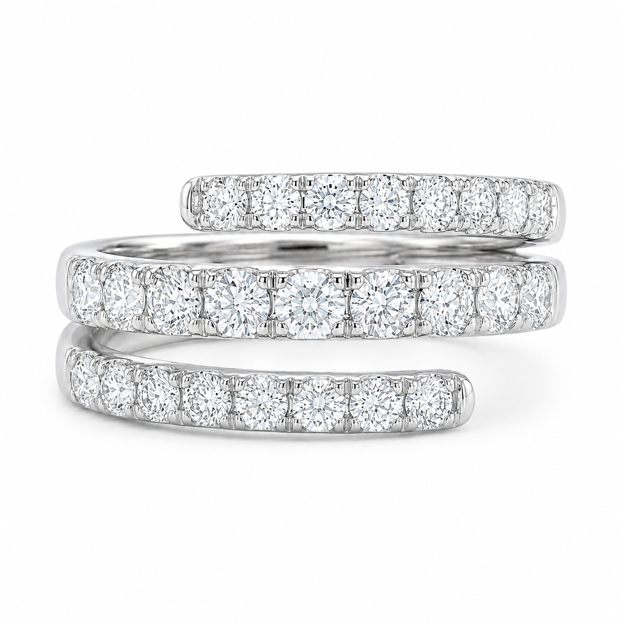 1.60 CT Lab-Grown Diamond Fashion Ring in 14K White Gold (D–F / VS1–VS2)