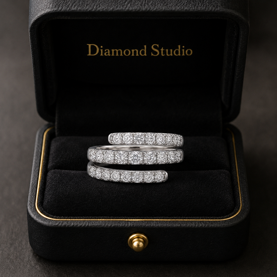 1.60 CT Lab-Grown Diamond Fashion Ring in 14K White Gold (D–F / VS1–VS2)