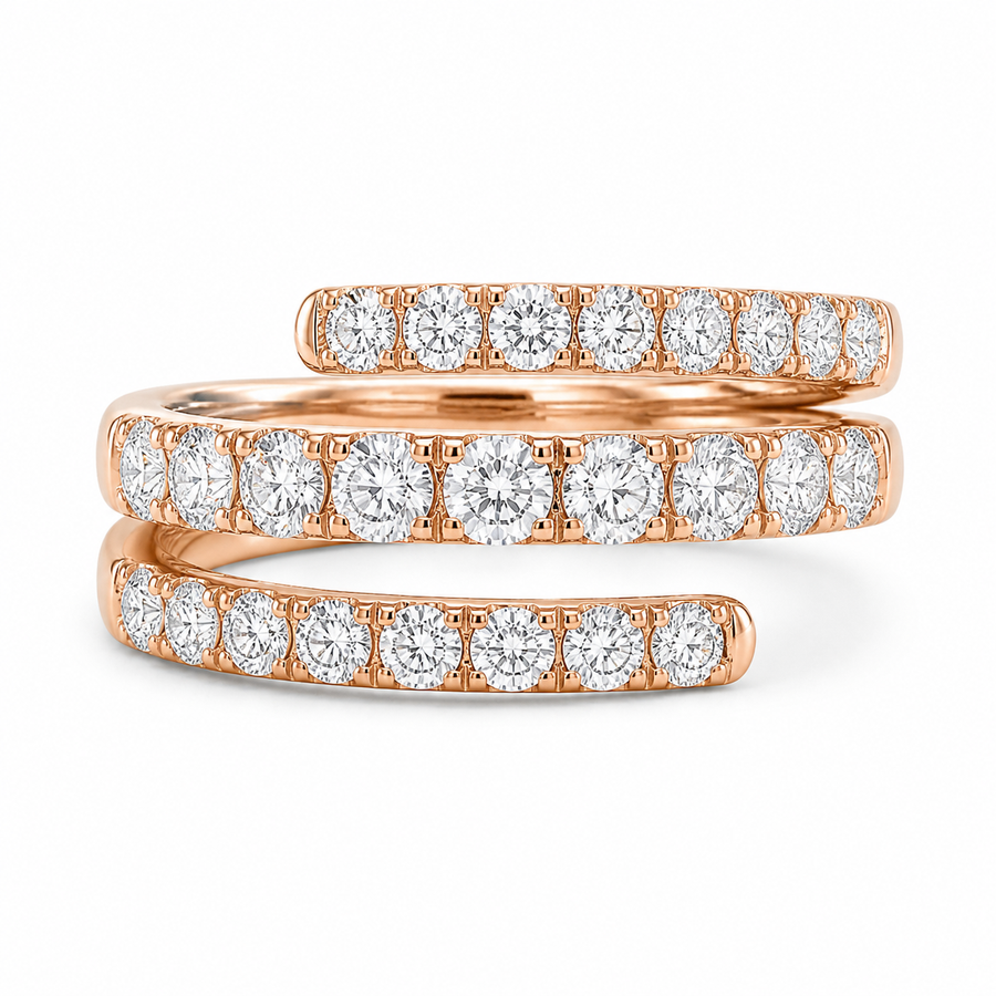1.60 CT Lab-Grown Diamond Fashion Ring in 14K White Gold (D–F / VS1–VS2)