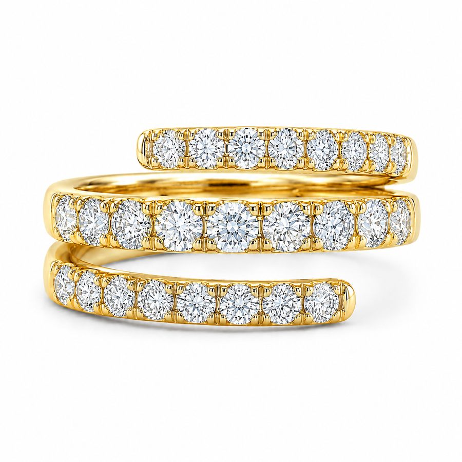 1.60 CT Lab-Grown Diamond Fashion Ring in 14K White Gold (D–F / VS1–VS2)