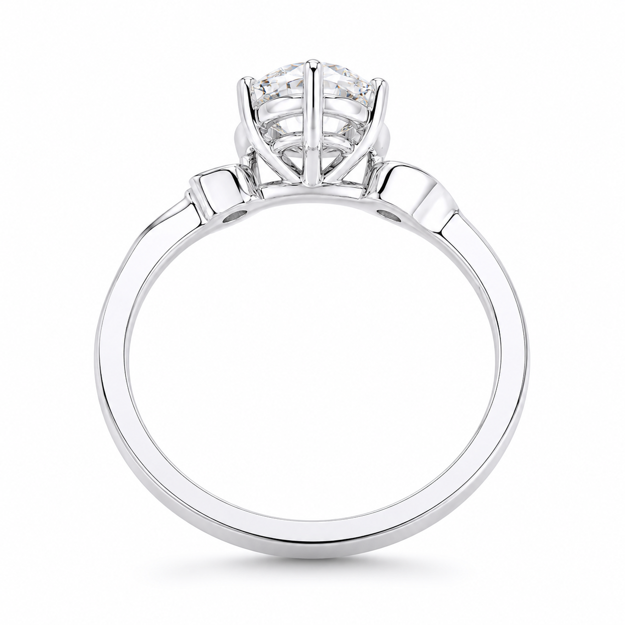 2.50 CT Oval Lab-Grown Diamond Three-Stone Engagement Ring in 14K White Gold – Anniversary Proposal Design