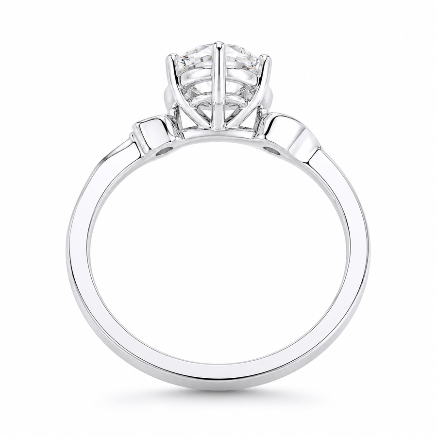 2.50 CT Oval Lab-Grown Diamond Three-Stone Engagement Ring in 14K White Gold – Anniversary Proposal Design