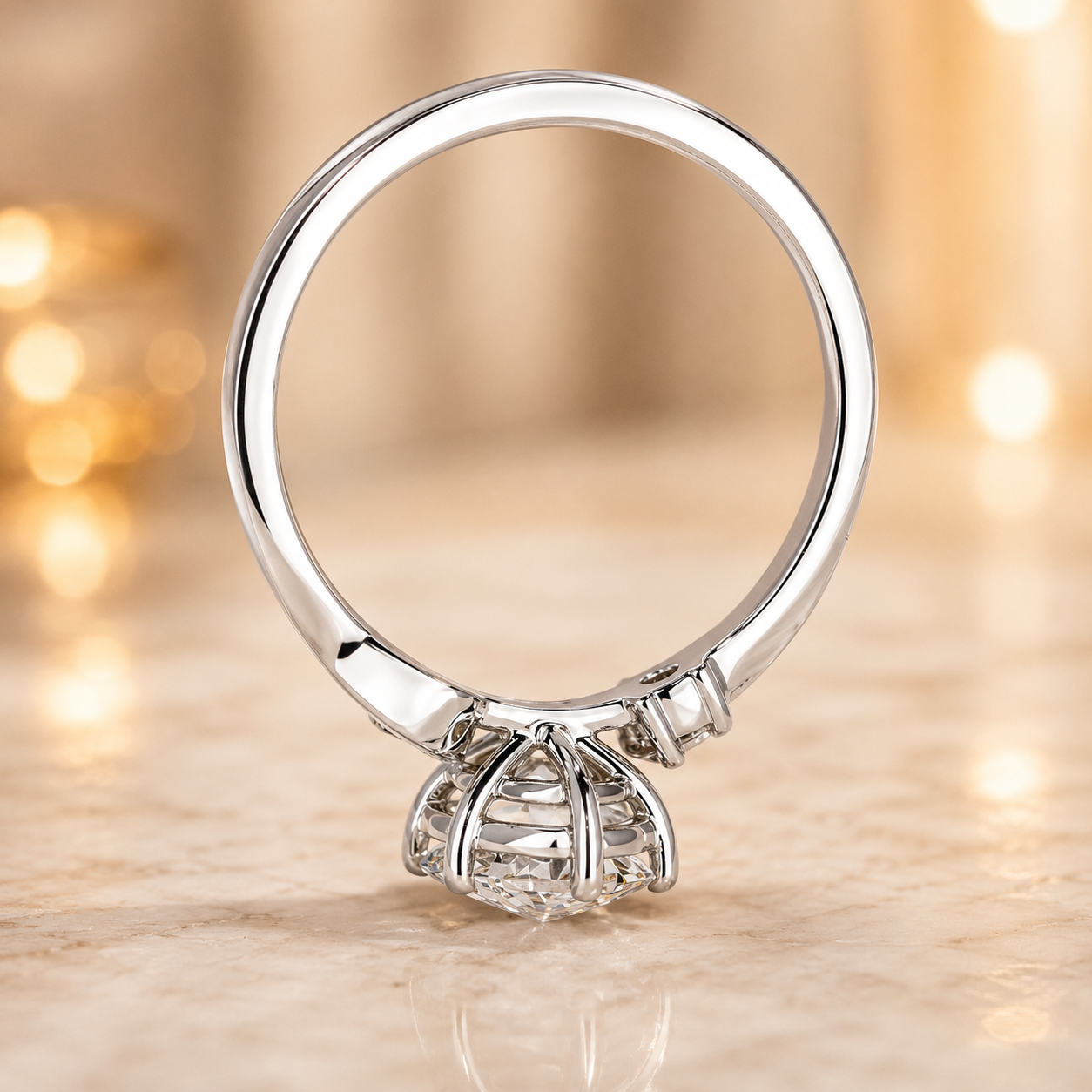 2.50 CT Oval Lab-Grown Diamond Three-Stone Engagement Ring in 14K White Gold – Anniversary Proposal Design