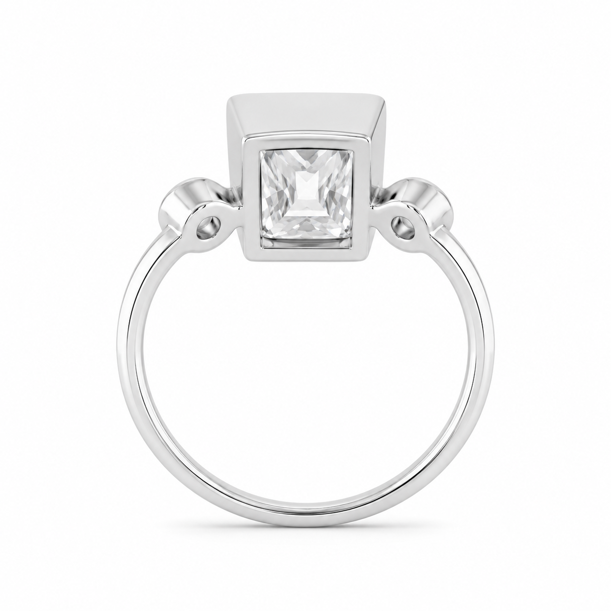 2.00 CT Princess Cut Lab-Grown Diamond Three-Stone Engagement Ring in 14K White Gold – Classic Trilogy Design