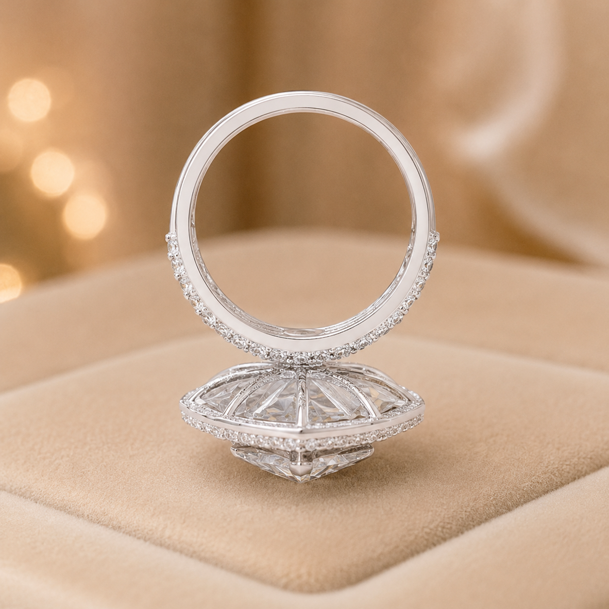 2.50 CT Heart Cut Lab-Grown Diamond Double Halo Engagement Ring in 14K White Gold – Luxury Statement Design