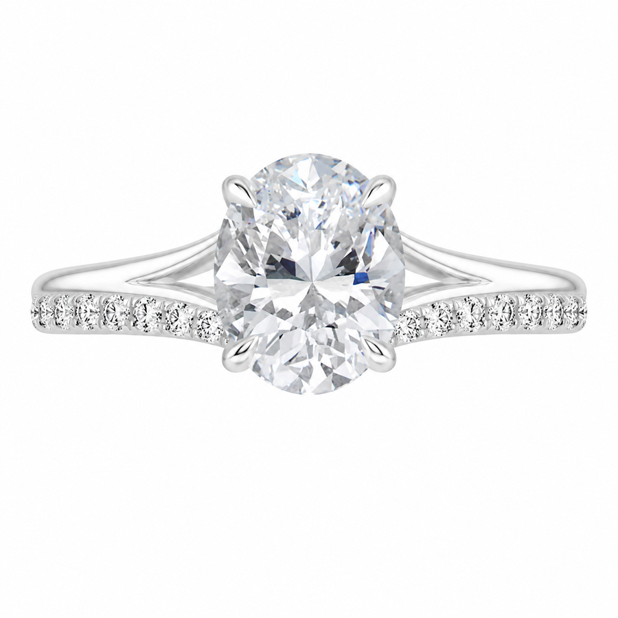 2.25 CT Reverie Lab-Grown Diamond 2PCS Bridal Set in 14K Yellow Gold – Flair Pavé Contemporary Wedding Ring Design