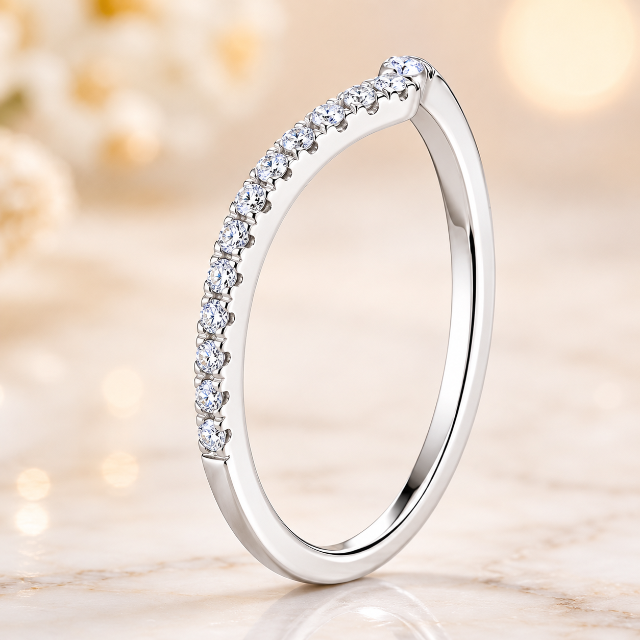 2.25 CT Reverie Lab-Grown Diamond 2PCS Bridal Set in 14K Yellow Gold – Flair Pavé Contemporary Wedding Ring Design