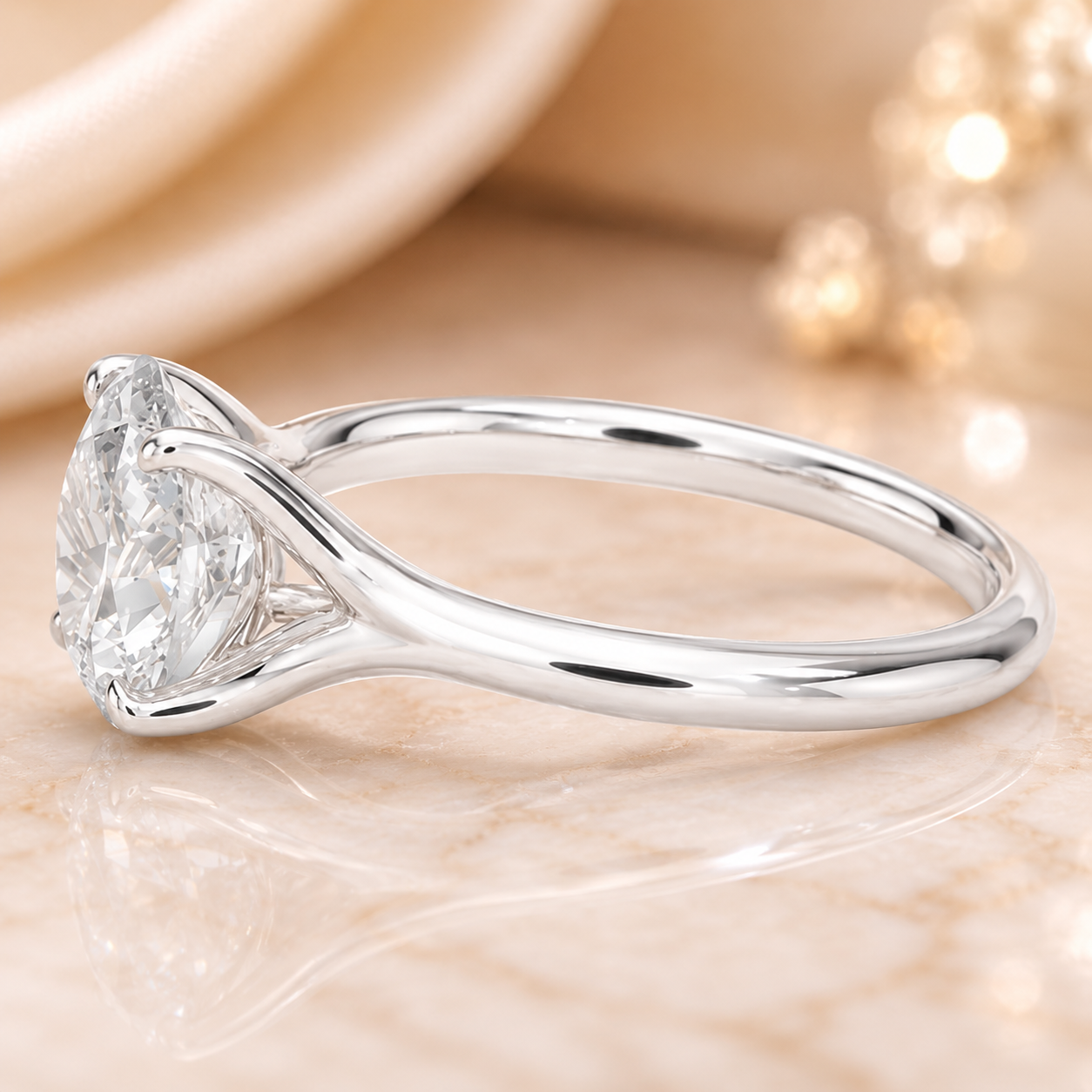 2.25 CT Reverie Lab-Grown Diamond 2PCS Bridal Set in 14K Yellow Gold – Flair Pavé Contemporary Wedding Ring Design