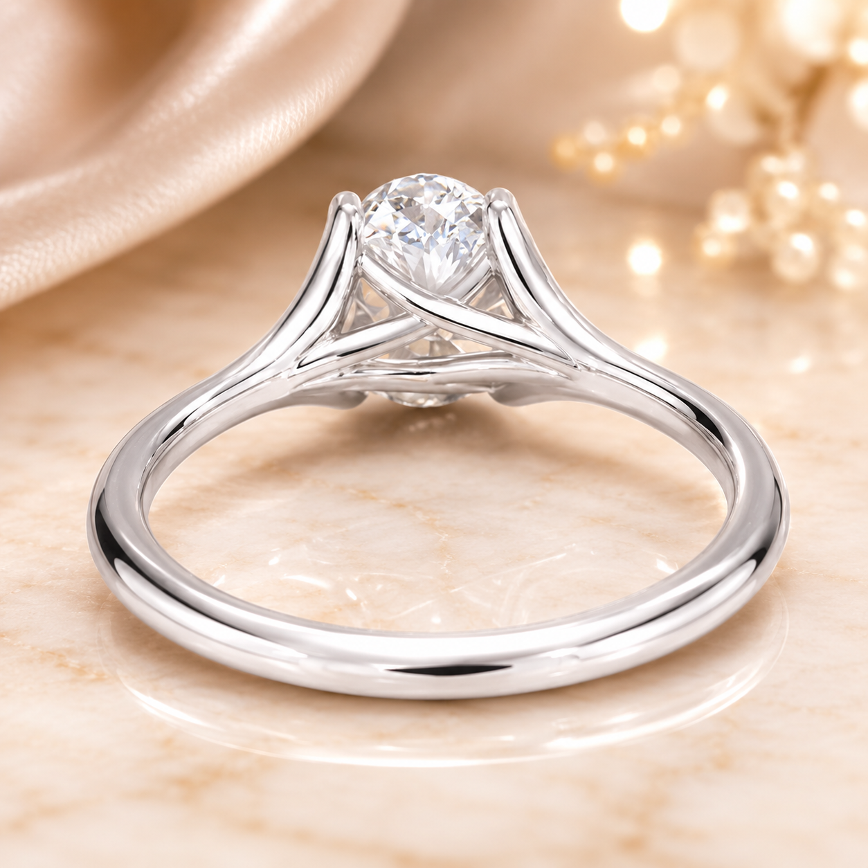 2.25 CT Reverie Lab-Grown Diamond 2PCS Bridal Set in 14K Yellow Gold – Flair Pavé Contemporary Wedding Ring Design