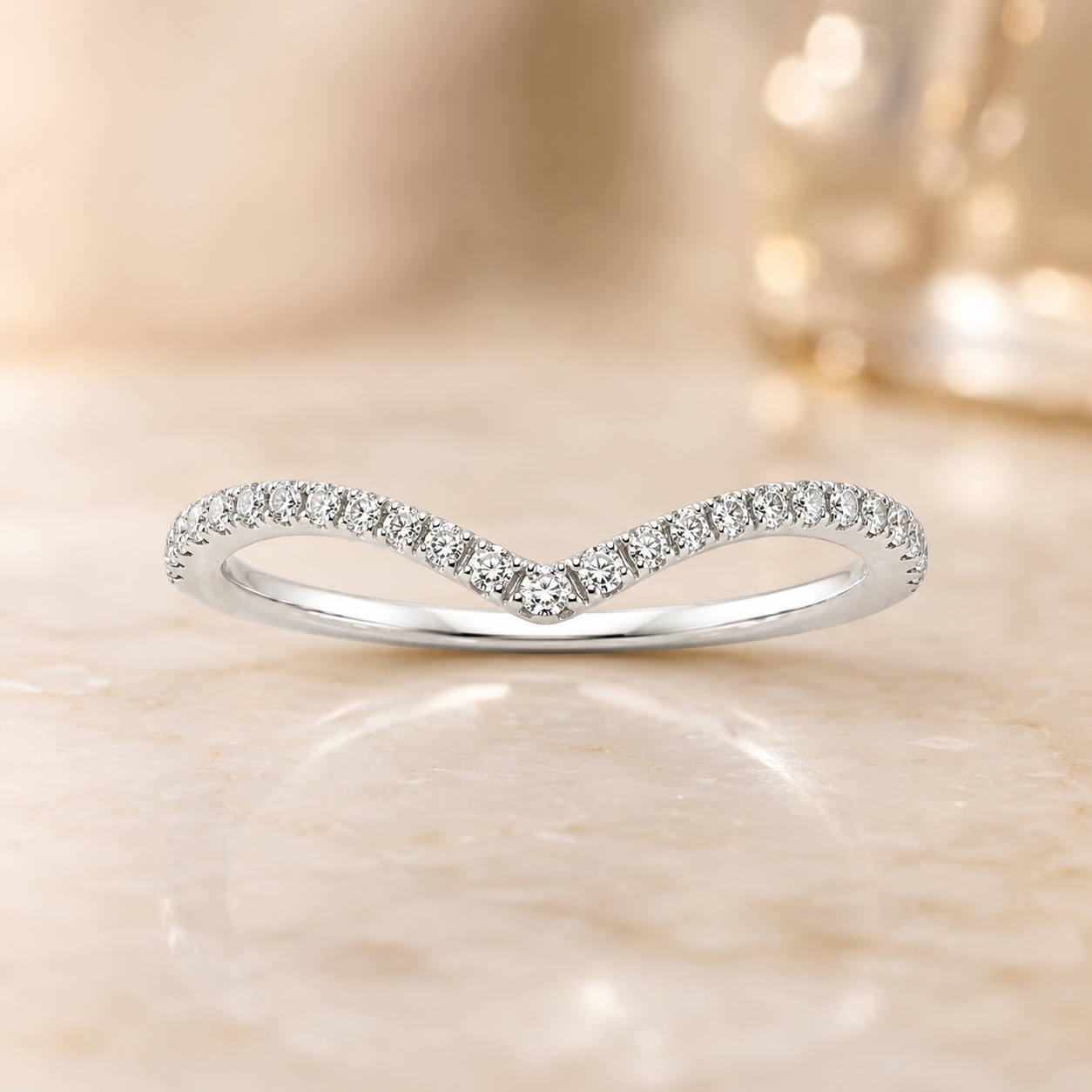 1.90 CT Ballad Lab-Grown Diamond 2PCS Bridal Set in 14K White Gold – Flair Scalloped Pavé Wedding Ring Design