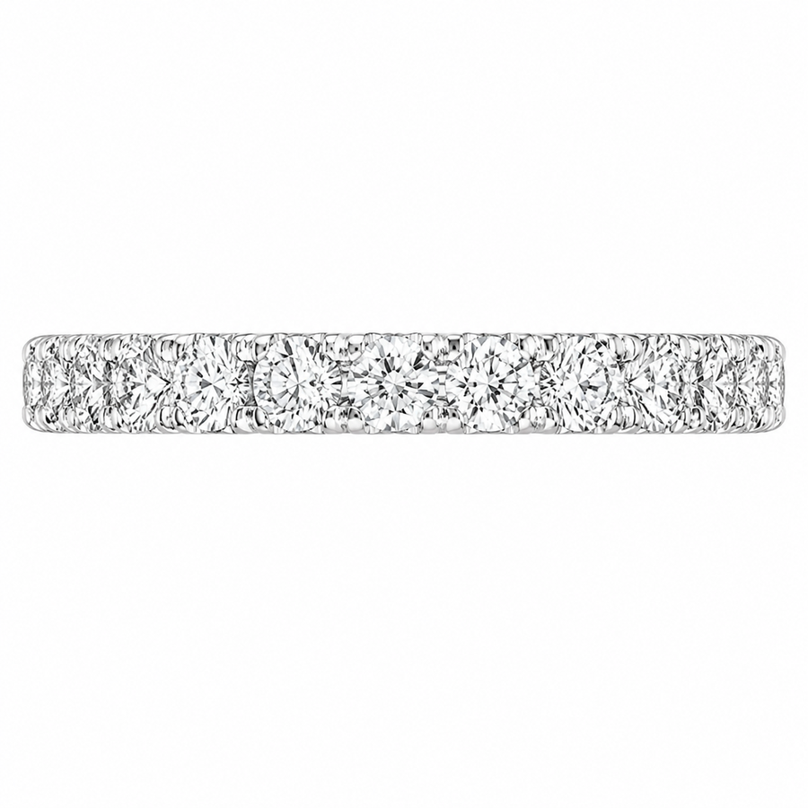 1.95 CT Anthology Lab-Grown Diamond 2PCS Bridal Set in 14K White Gold – French Pavé Wedding Ring Design