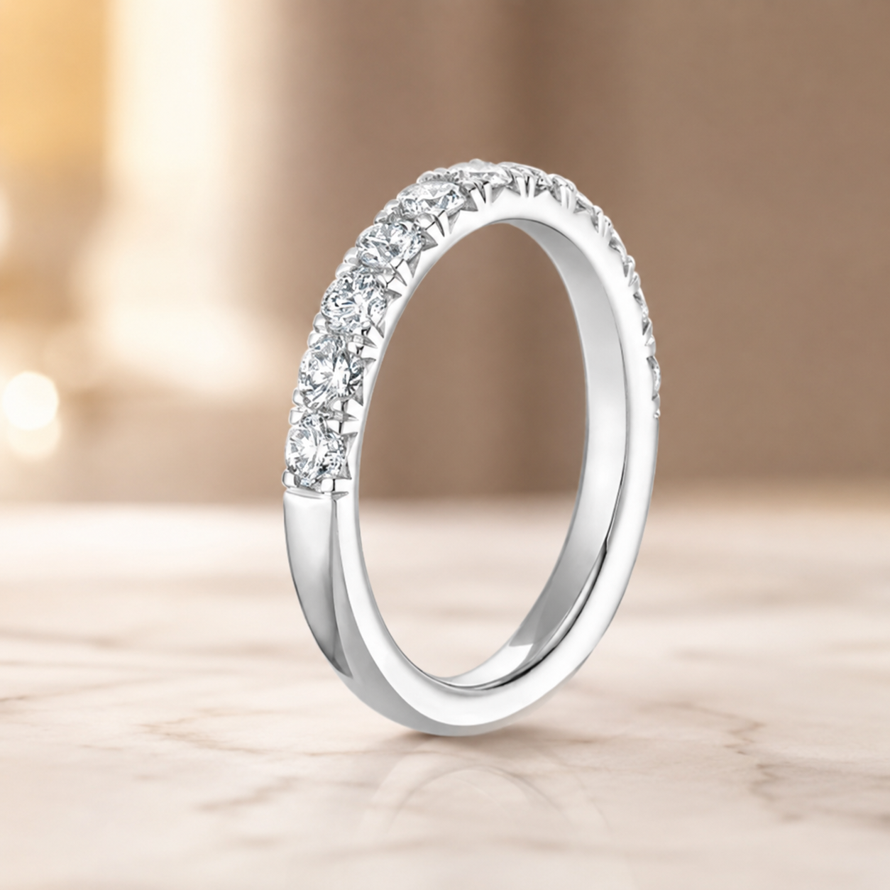 1.95 CT Anthology Lab-Grown Diamond 2PCS Bridal Set in 14K White Gold – French Pavé Wedding Ring Design