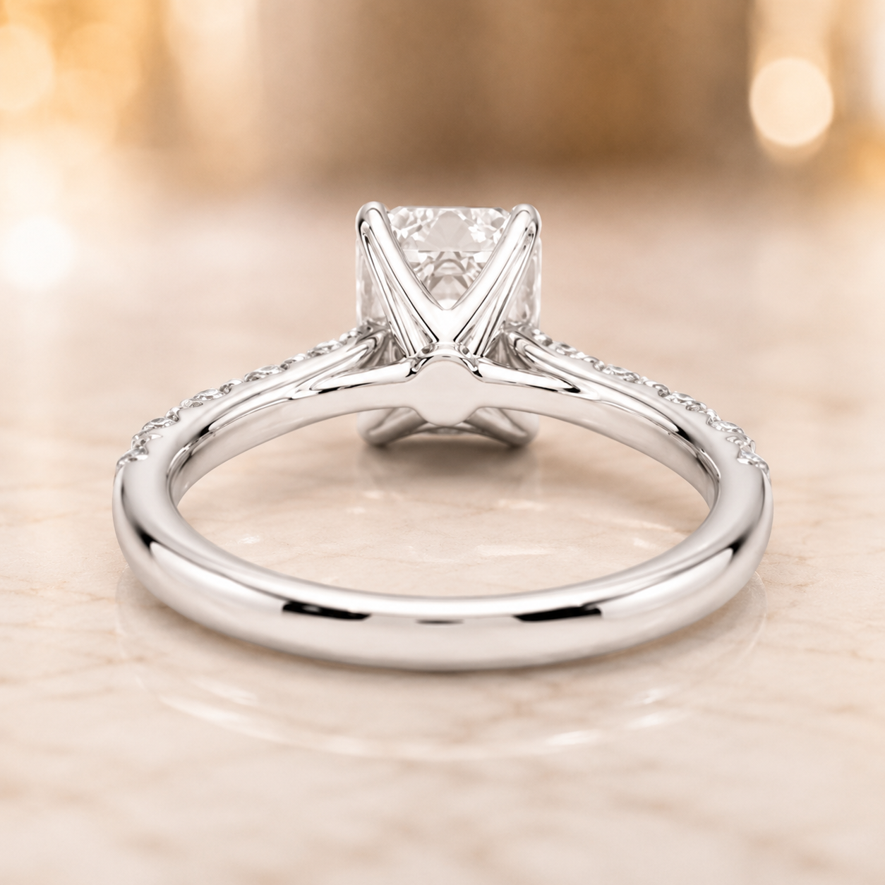 1.95 CT Anthology Lab-Grown Diamond 2PCS Bridal Set in 14K White Gold – French Pavé Wedding Ring Design