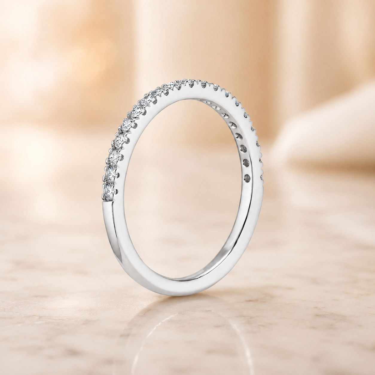 2.83 CT Joy Lab-Grown Diamond 2PCS Halo Bridal Set in 14K White Gold – Bliss Split Shank Pavé Wedding Ring Design