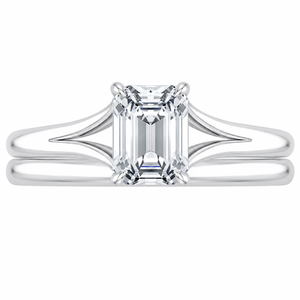 1.75 CT Reverie Lab-Grown Diamond 2PCS Bridal Set in 14K Yellow Gold – Contemporary Ribbon Solitaire Wedding Design