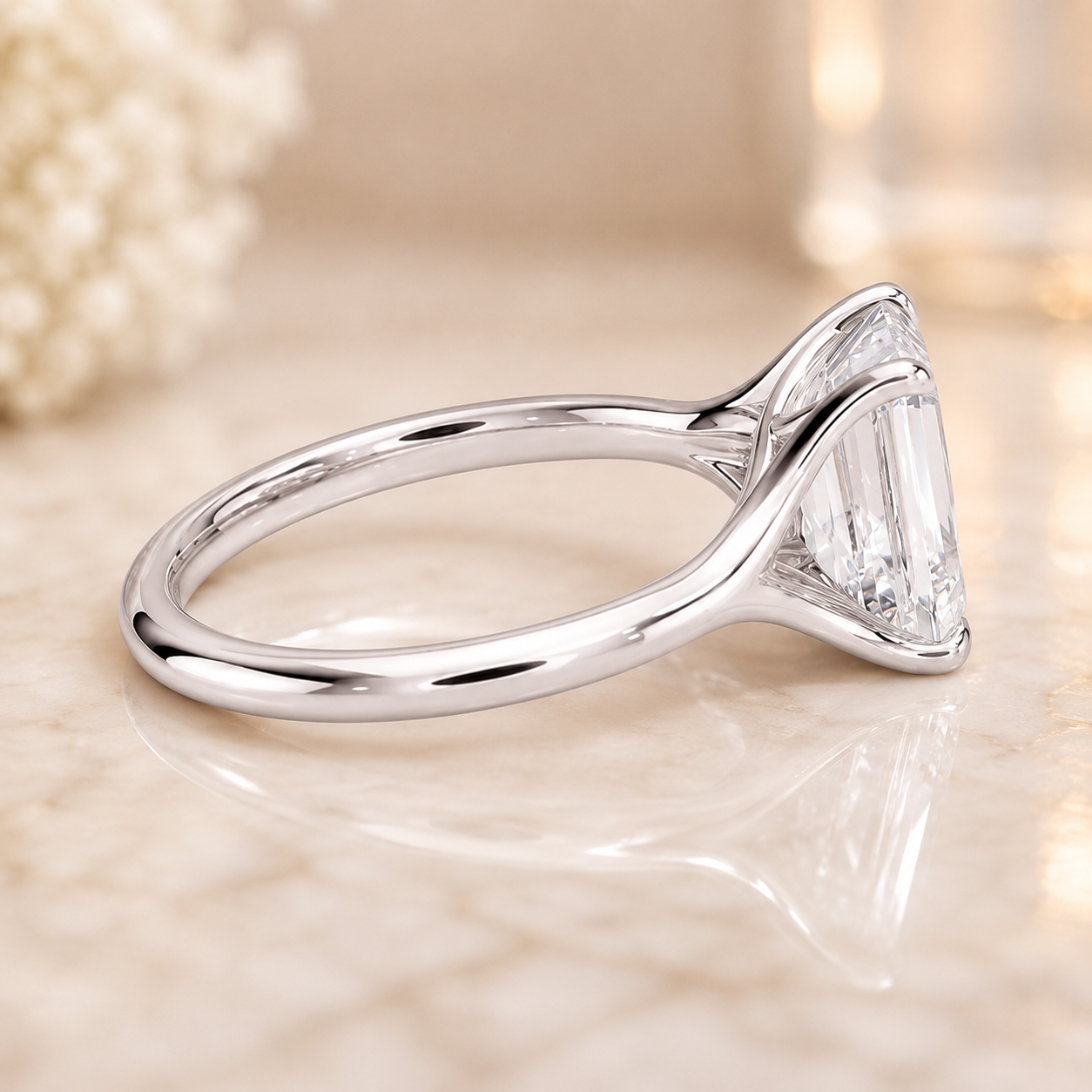 1.75 CT Reverie Lab-Grown Diamond 2PCS Bridal Set in 14K Yellow Gold – Contemporary Ribbon Solitaire Wedding Design