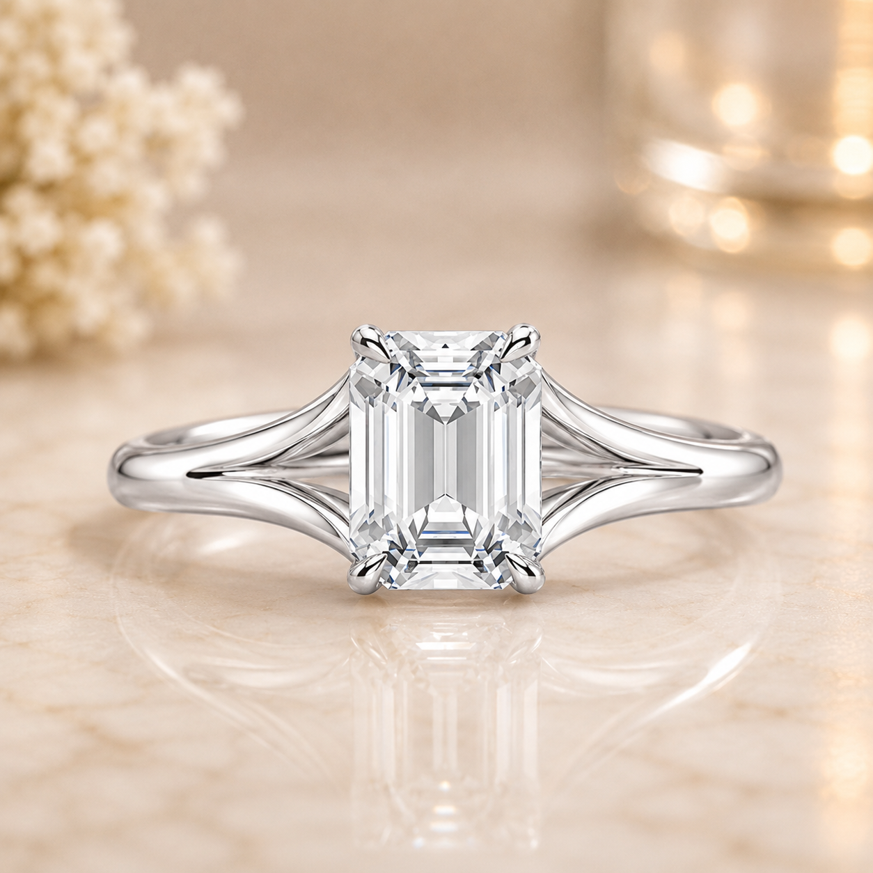 1.75 CT Reverie Lab-Grown Diamond 2PCS Bridal Set in 14K Yellow Gold – Contemporary Ribbon Solitaire Wedding Design
