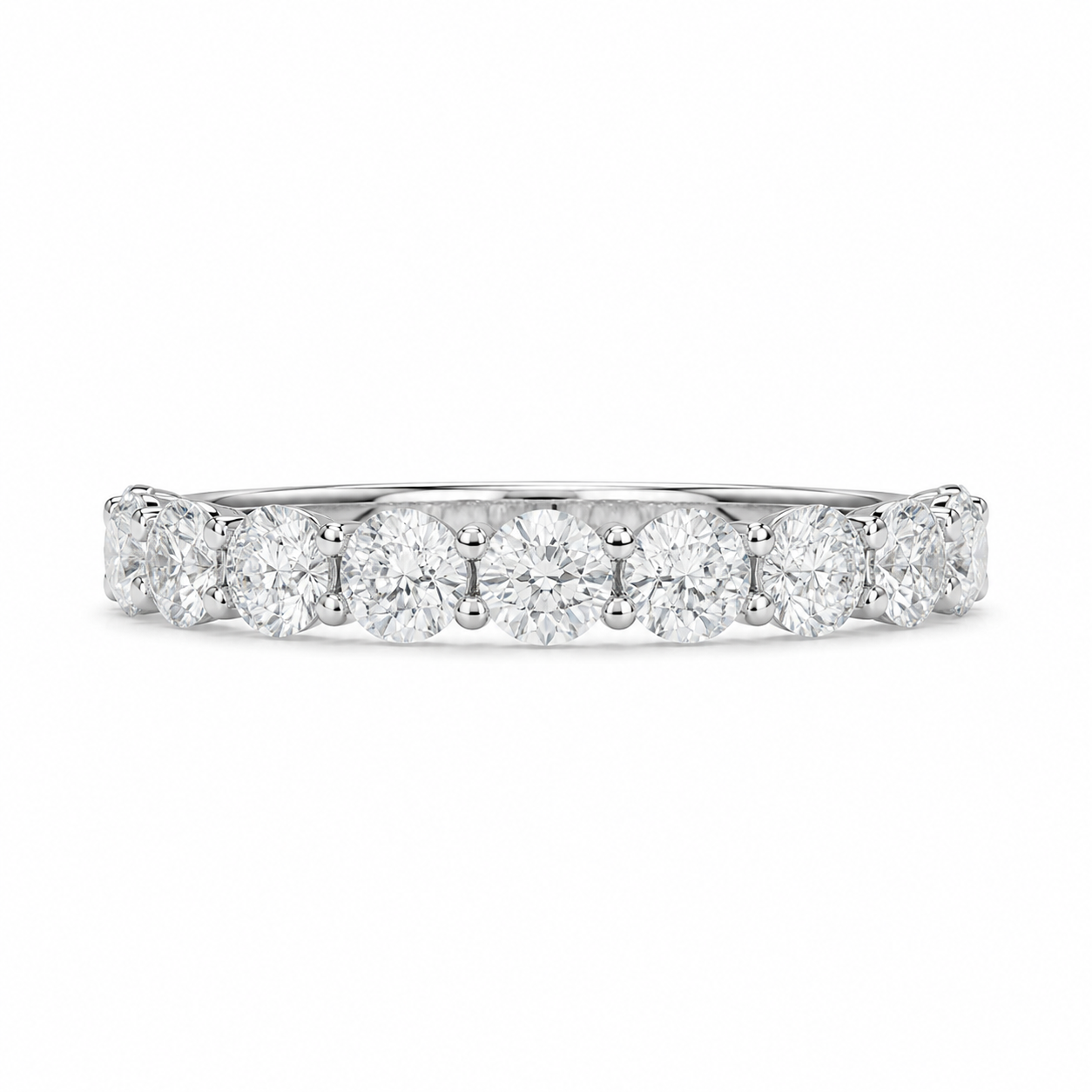 14K White Gold Lab-Grown Diamond Wedding Band (1.25 CTW â€“ Dâ€“F / VS1â€“VS2) from Diamond Studio