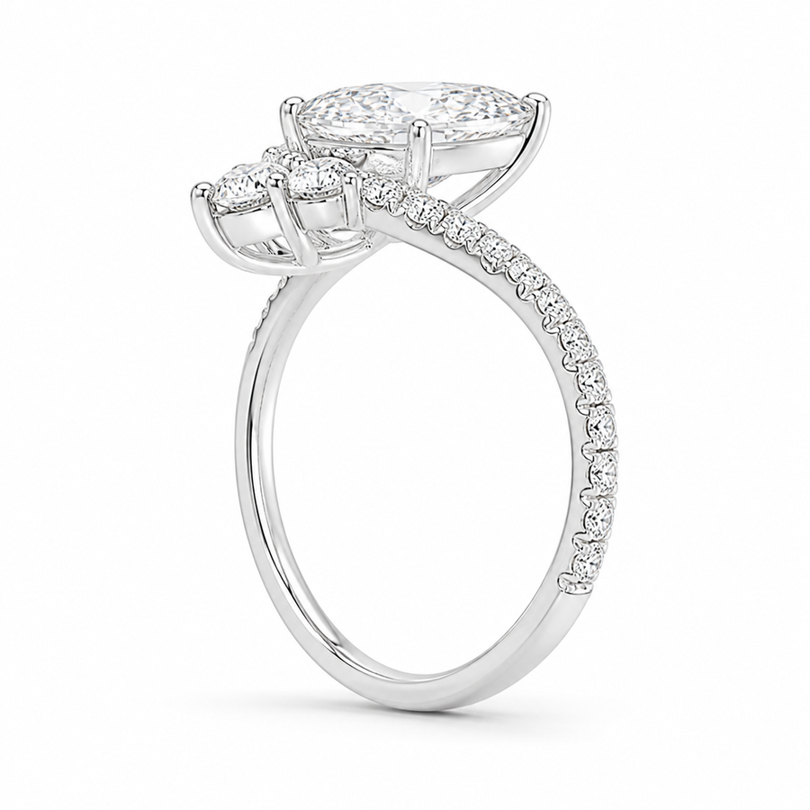 14K White Gold Lab-Grown Diamond Fashion Ring (2.50 CTW – D–F / VS1–VS2)