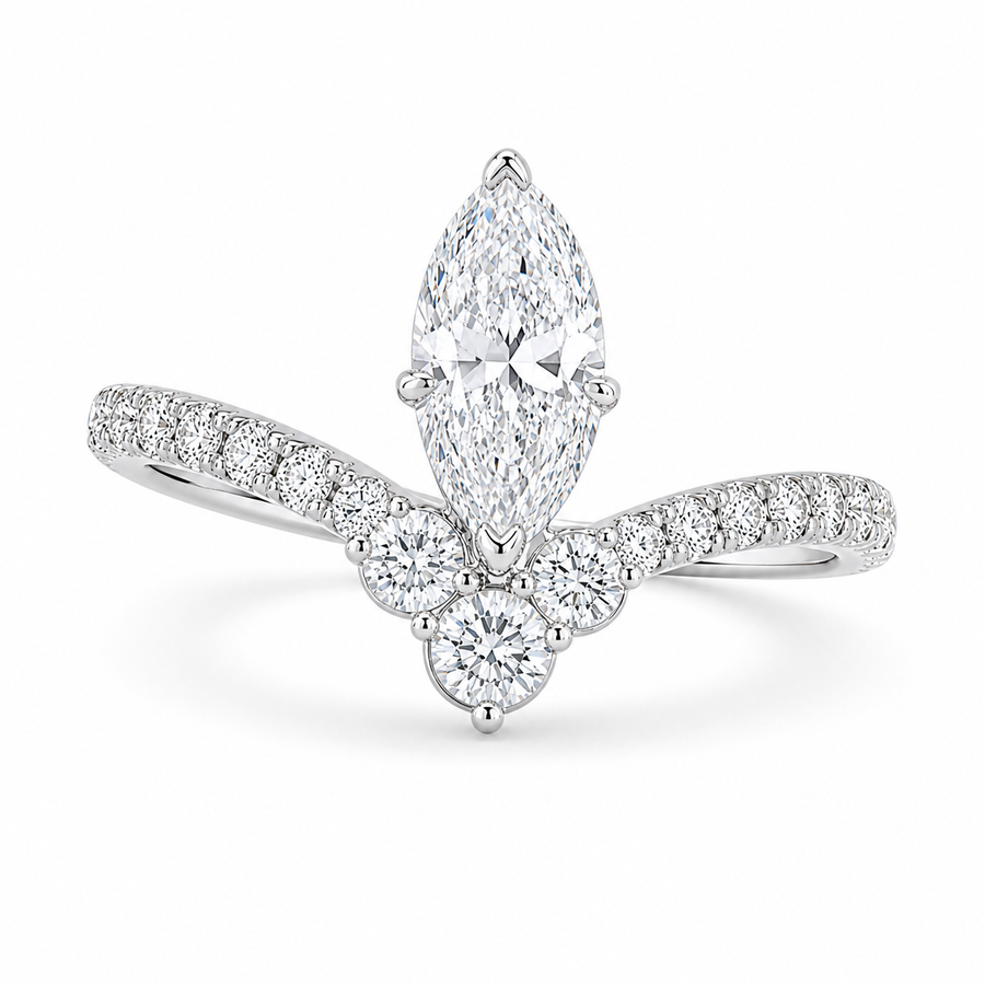 14K White Gold Lab-Grown Diamond Fashion Ring (2.50 CTW – D–F / VS1–VS2)