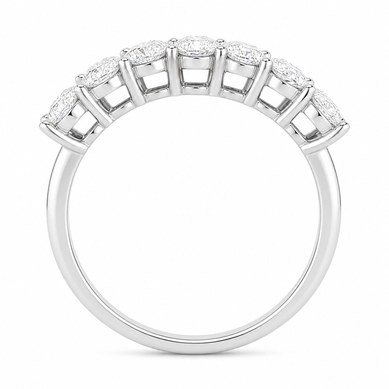 14K White Gold Lab-Grown Diamond Eternity Wedding Band Ring (2.65 CTW – D–F / VS1–VS2)