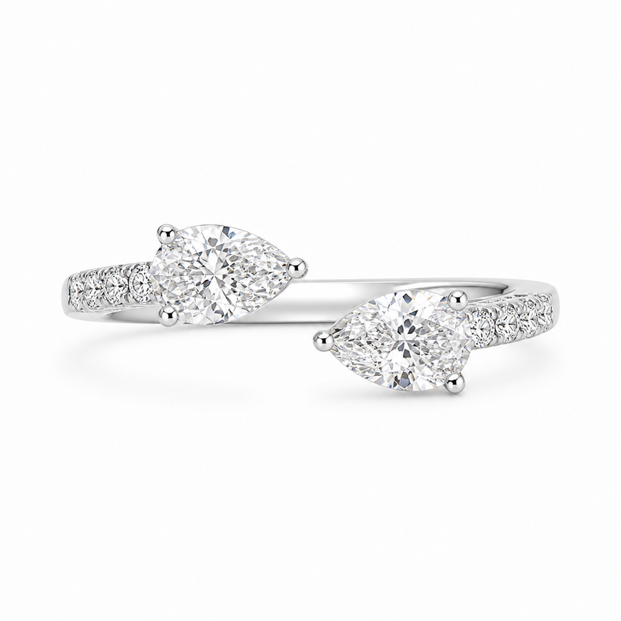 1.10 CT Round Lab-Grown Diamond Statement Ring in 14K Rose Gold (D–F / VS1–VS2)