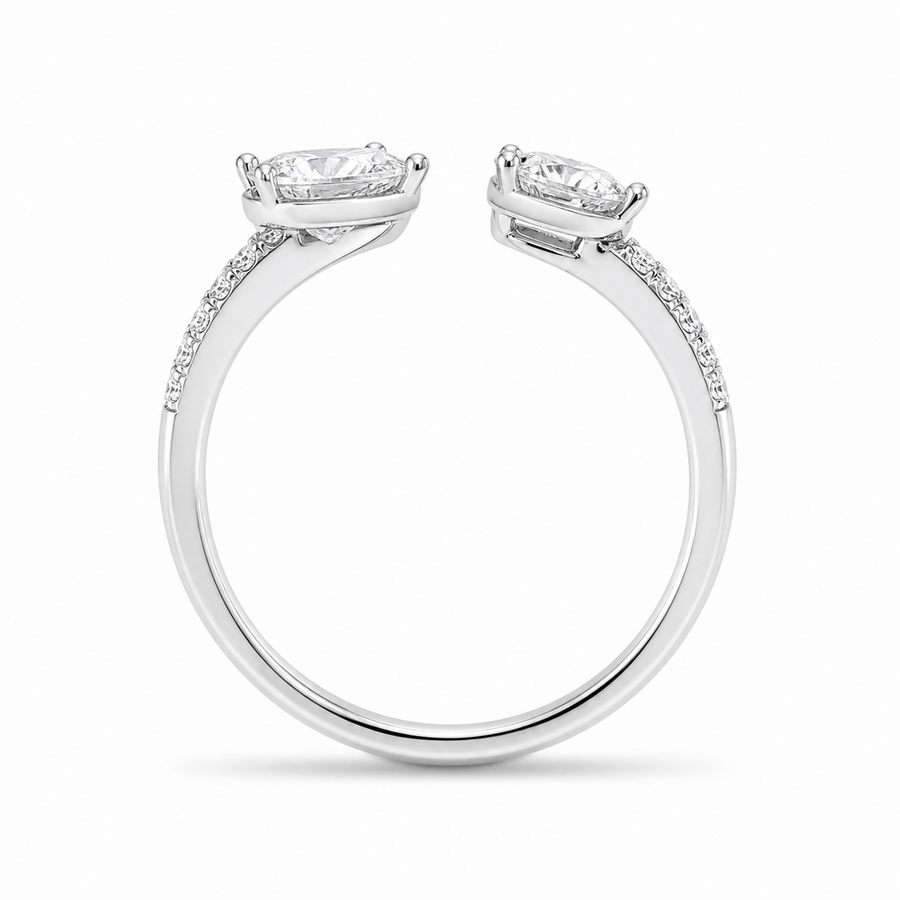 1.10 CT Round Lab-Grown Diamond Statement Ring in 14K Rose Gold (D–F / VS1–VS2)