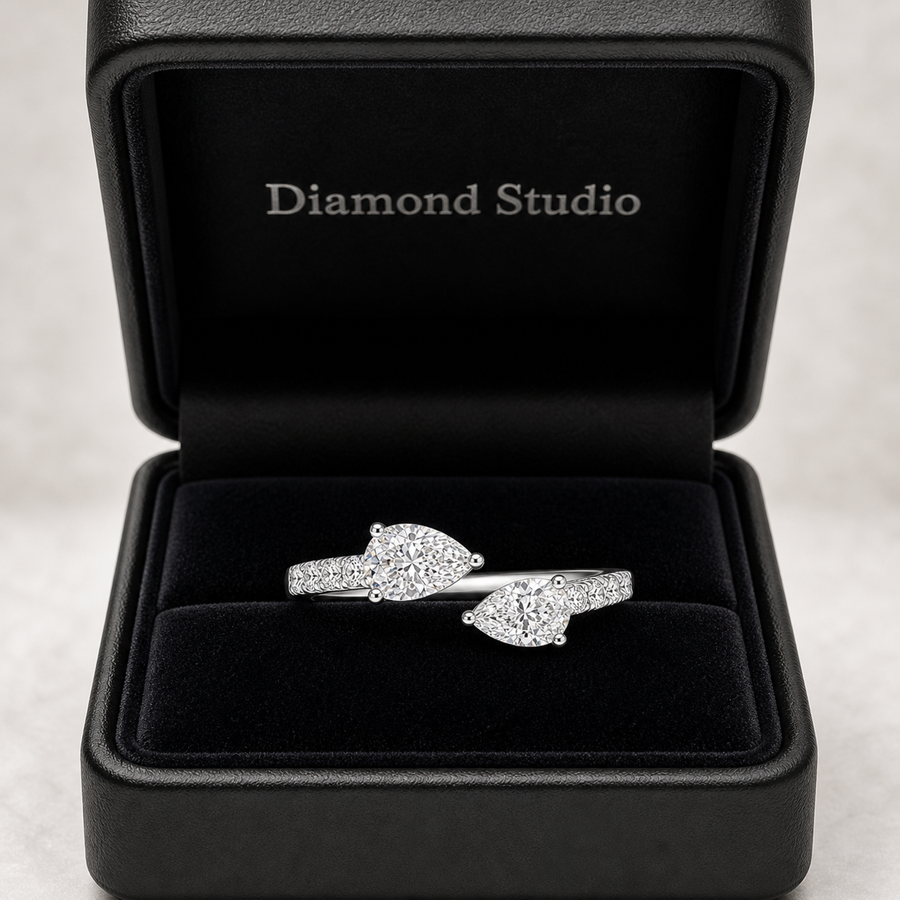 1.10 CT Round Lab-Grown Diamond Statement Ring in 14K Rose Gold (D–F / VS1–VS2)