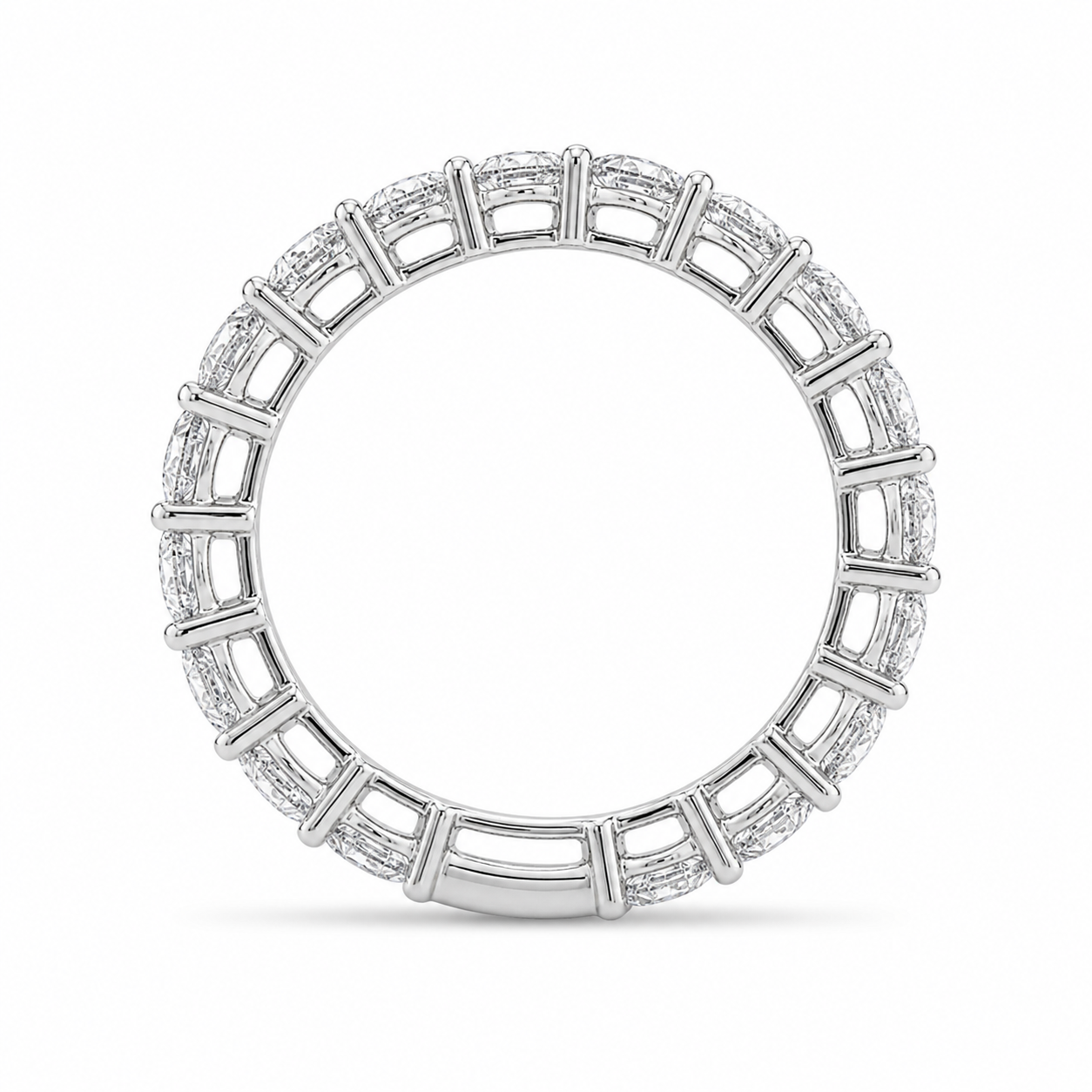 2.40 CT Lab-Grown Diamond Stackable Fashion Ring in 14K White Gold (D–F / VS1–VS2)