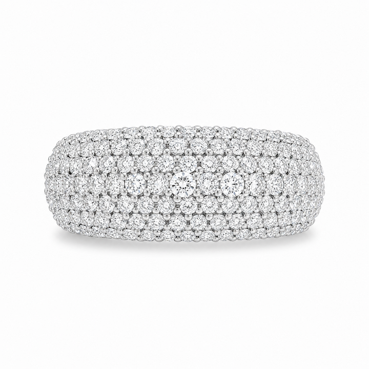 3.05 CT Lab-Grown Diamond Dome Fashion Ring in 14K White Gold (Dâ€“F / VS1â€“VS2) from Diamond Studio