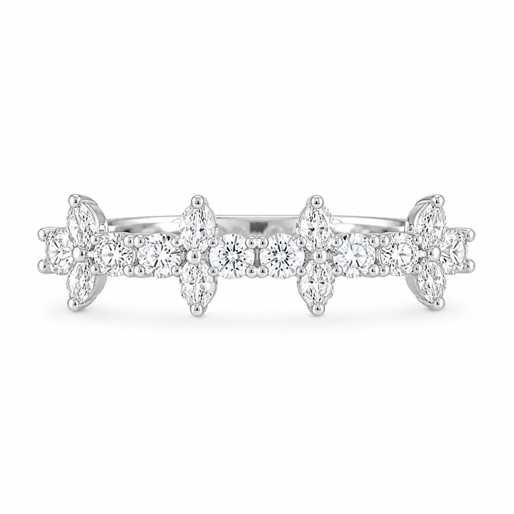 1.00 CT Lab-Grown Diamond Band Fashion Ring in 14K White Gold (Dâ€“F / VS1â€“VS2) from Diamond Studio