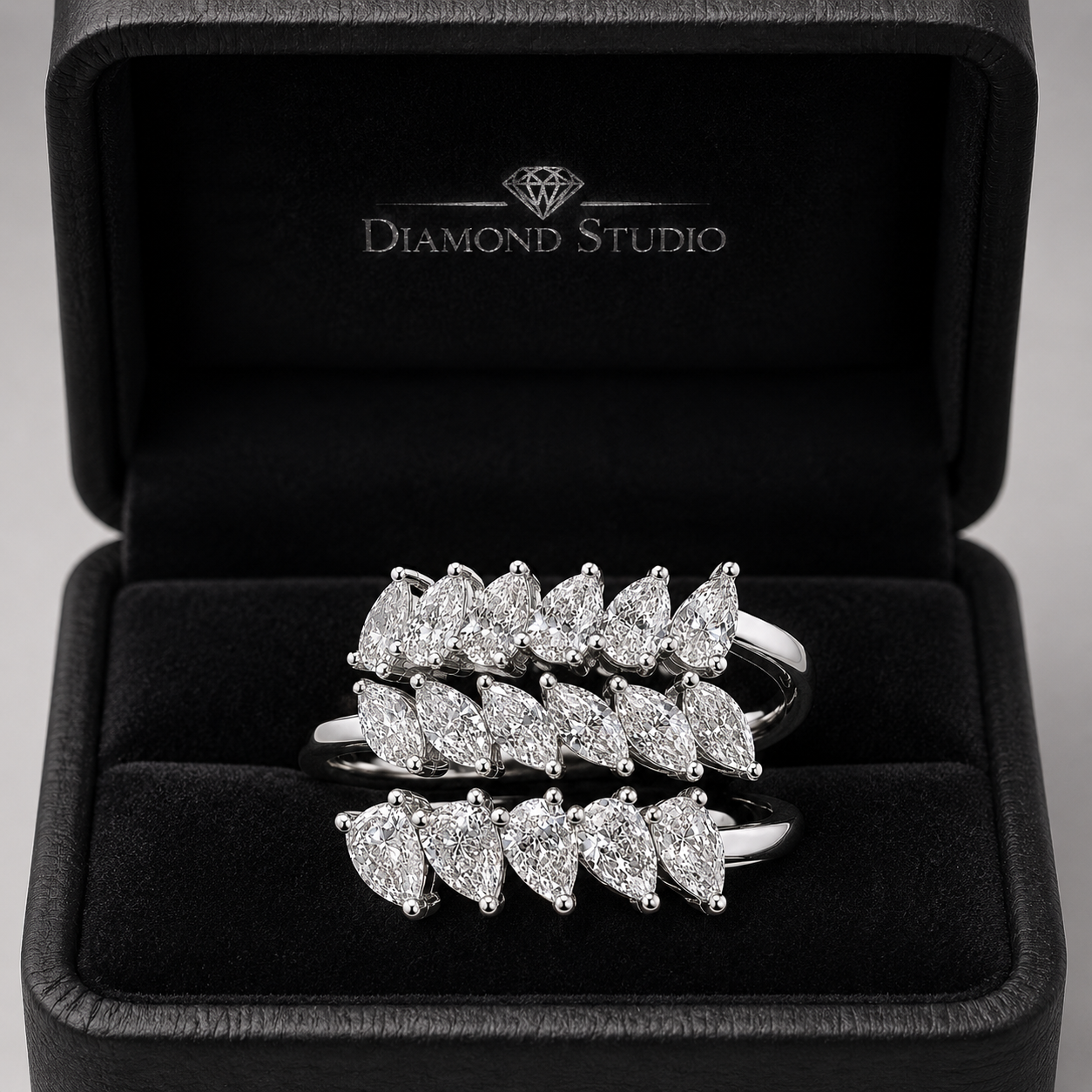 1.40 CT Lab-Grown Diamond Wrap Fashion Ring in 14K White Gold (D–F / VS1–VS2)