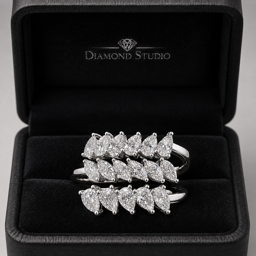 1.40 CT Lab-Grown Diamond Wrap Fashion Ring in 14K White Gold (D–F / VS1–VS2)