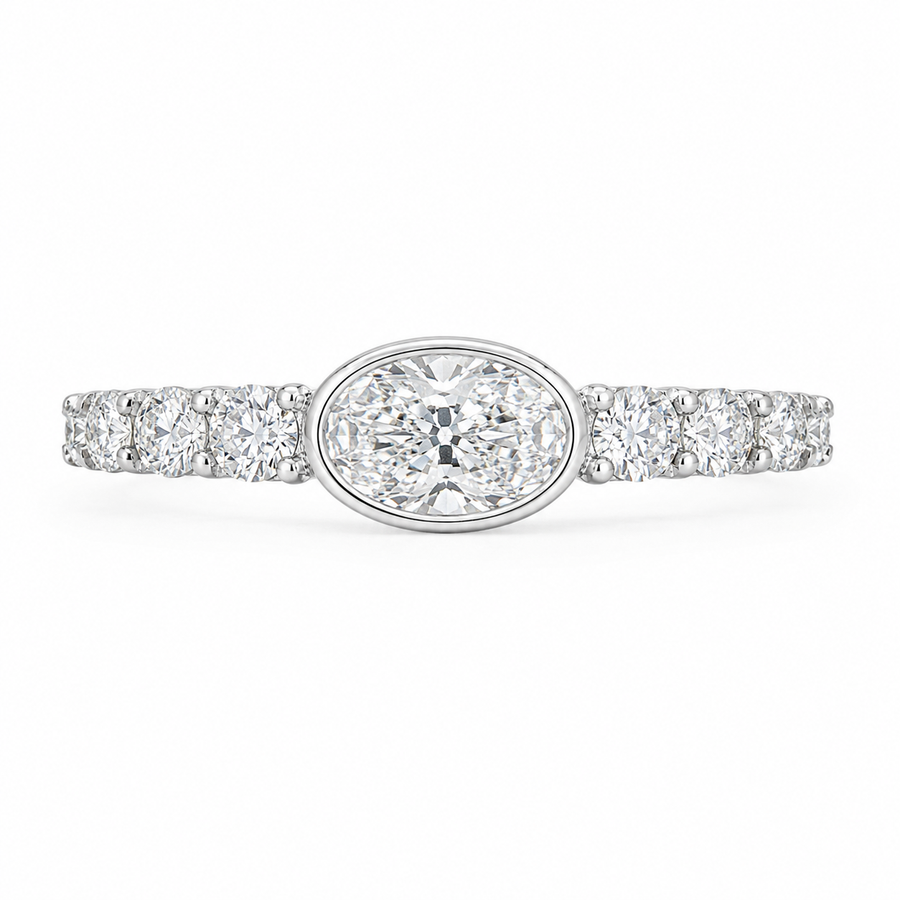 1.20 CT Lab-Grown Diamond Stackable Fashion Ring in 14K White Gold (D–F / VS1–VS2)