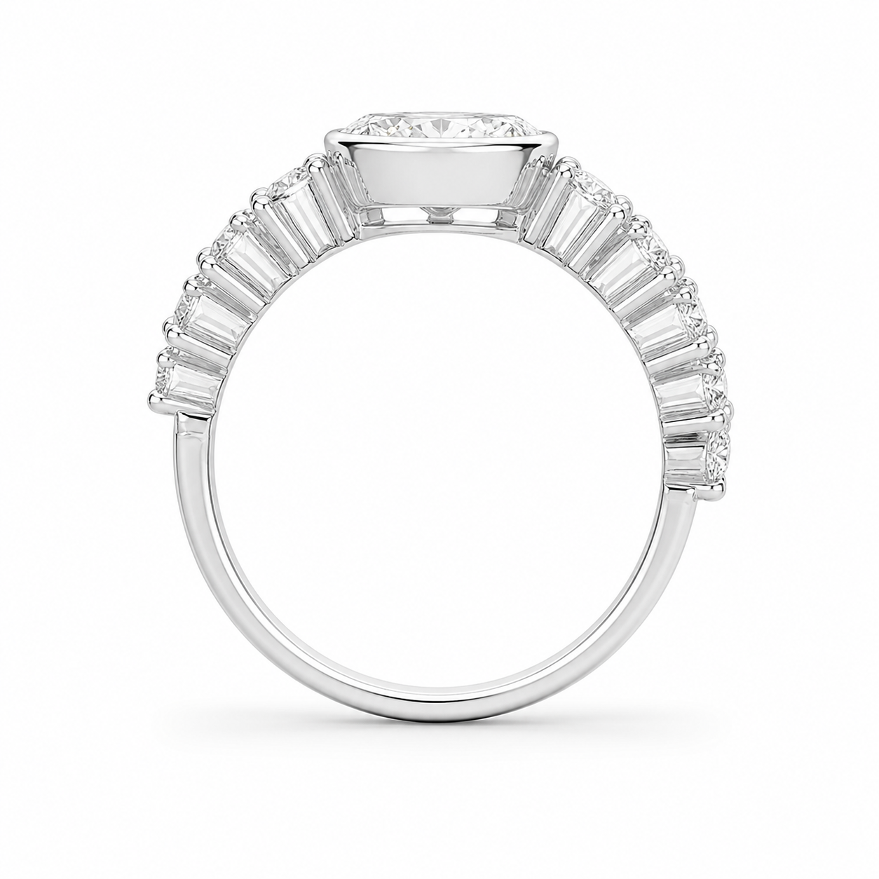 1.20 CT Lab-Grown Diamond Stackable Fashion Ring in 14K White Gold (D–F / VS1–VS2)