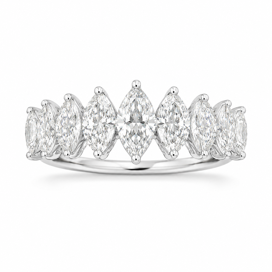 1.40 CT Lab-Grown Diamond Band Ring in 14K White Gold (D–F / VS1–VS2)