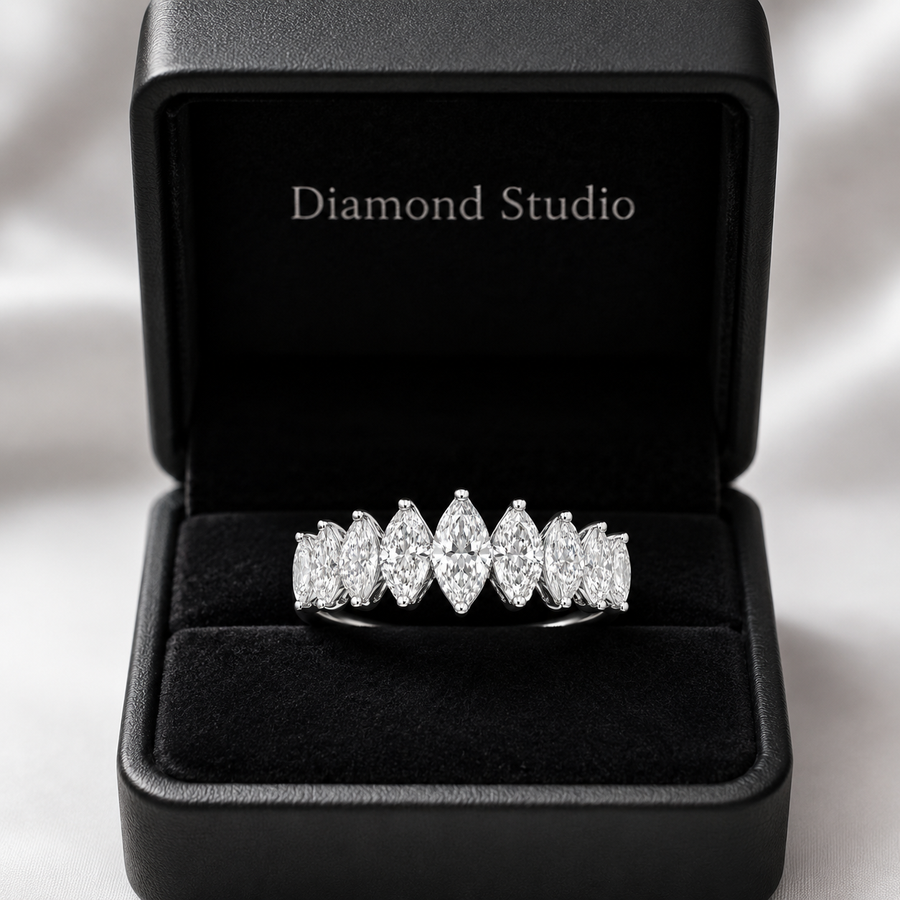 1.40 CT Lab-Grown Diamond Band Ring in 14K White Gold (D–F / VS1–VS2)